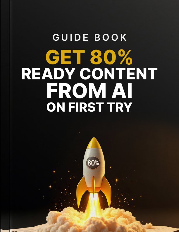 Get 80 Ready Content from AI on First Try Guide